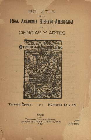 'Real Academia Hispano-Americana de Ciencias y Artes : revista ilustrada' - Números 42 y 43 - 1930 diciembre 31