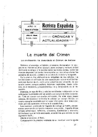 'Revista española' - Año IX Número 420 - 1922 julio 1