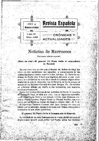 'Revista española' - Año X Número 442 - 1923 agosto 15