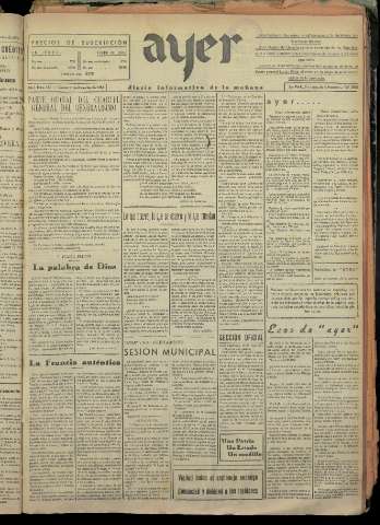 'Ayer : diario informativo de la mañana' - Año I Número 134 - 1936 diciembre 11