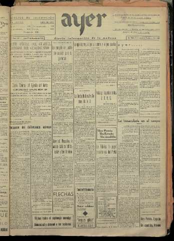 'Ayer : diario informativo de la mañana' - Año I Número 139 - 1936 diciembre 17