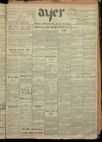'Ayer : diario informativo de la mañana' - Año I Número 141 - 1936 diciembre 19