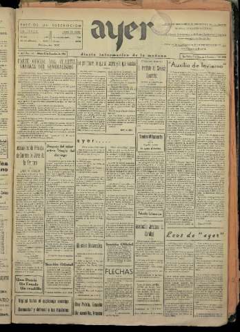 'Ayer : diario informativo de la mañana' - Año I Número 143 - 1936 diciembre 22