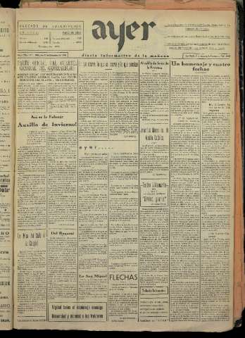 'Ayer : diario informativo de la mañana' - Año I Número 144 - 1936 diciembre 23