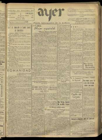 'Ayer : diario informativo de la mañana' - Año II Número 183 - 1937 febrero 7