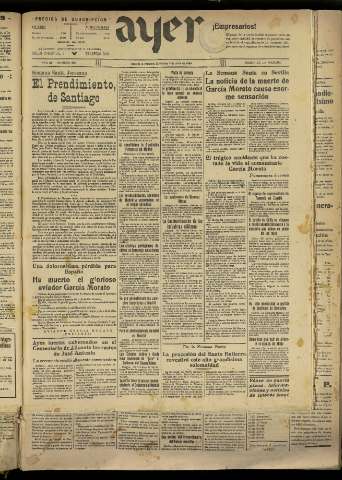 'Ayer : diario informativo de la mañana' - Año IV Número 851 - 1939 abril 5