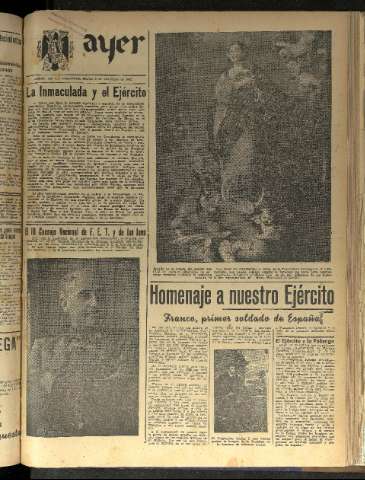 'Ayer : diario informativo de la mañana' - Año VII Número 1994 - 1942 diciembre 8