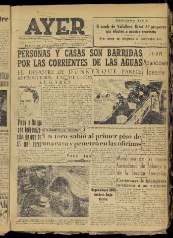 'Ayer : diario informativo de la mañana' - Año XVIII Número 5155 - 1953 febrero 4